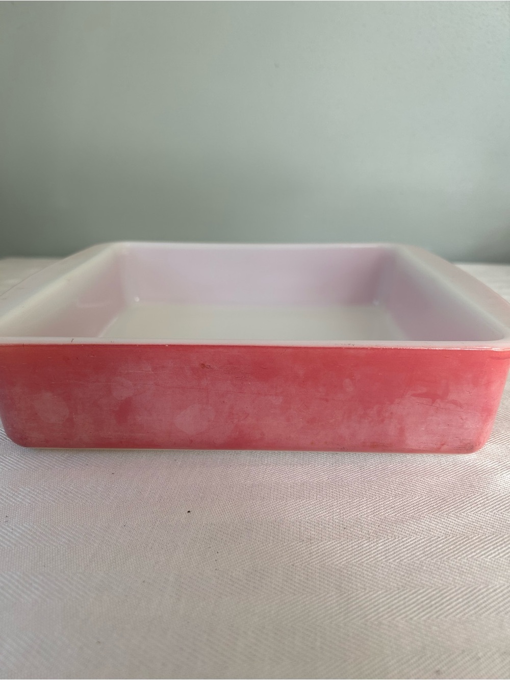PYREX 8 x 8 inch Pink Glass Square Baking Dish